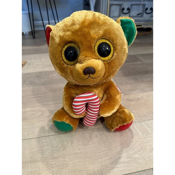 TY TYSILK CHRISTMAS BOO BEAR LARGE BELLA 14" DECEMBER 5 - Picture 1 of 13